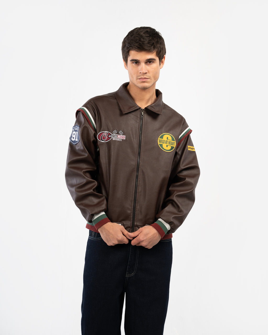 BROWN BIKER JACKET